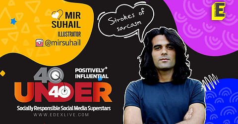 Mir Suhail speaks volumes through his paint brush | Graphic: Naveen Kumar Manoharan