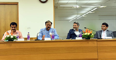 KC Narayana Gowda at the meeting | Pic: JAIN