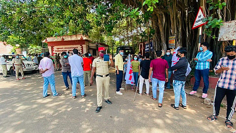 Scenes from SFI protests at PU earlier this year | Pic: Specially arranged
