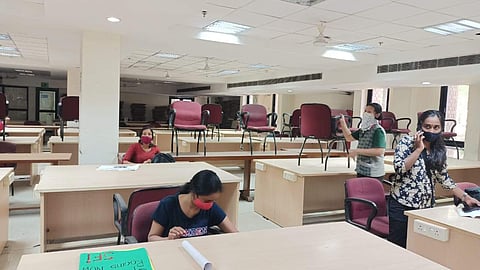 The libraries have been closed even though the campus has been reopened for some of its students (Pic: JNUSU)