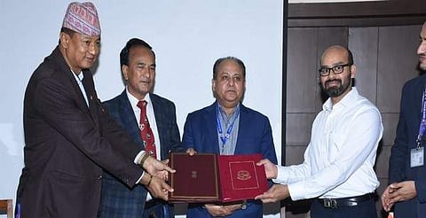 India gives 42.95 million Nepali Rupees for new school building (Pic: ANI)