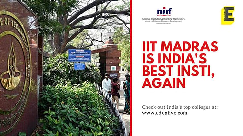 Union Education Minister Dharmendra Pradhan released the NIRF 2021 (Pic: EdexLive)