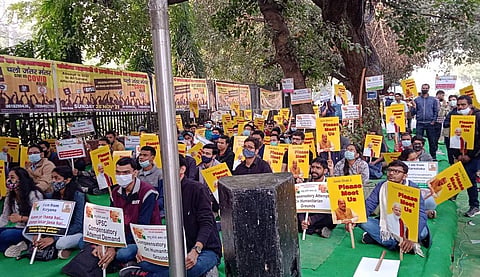 File photo of a protest for UPSC Compensatory attempt | Pic: Sourced