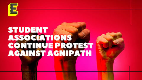 Student groups protest against the Centre's new scheme | Pic: EdexLive