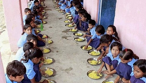 Children enjoying their mid-day meals | Pic: EdexLive