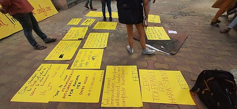 Glimpses from the protest at JU| (Pic: JU students)