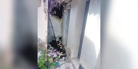 The state of a washroom at the Government Girls’ Junior College in the Nalgonda district | Pic: Express