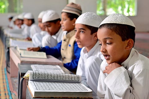 Students in a Madrasa school | Picture for representation purpose only | Pic: Express