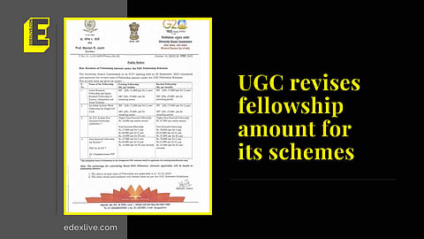 UGC revises fellowship amount for its schemes | (Pic: UGC + EdexLive)