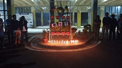A picture of students during the vigil meeting at IIT Delhi