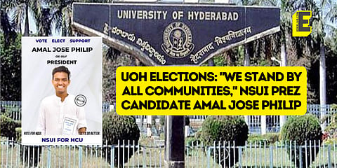 UoH NSUI President candidate Amal Jose Philip's interview | (Pic: Sourced)