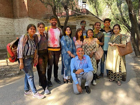 Holi celebration in DU campus | (Pic: Ambuj Mishra)