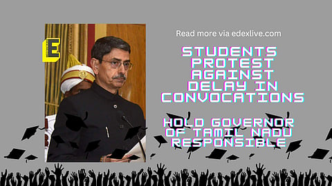 Students organise demonstration against TN governor | (Pic: EdexLive)