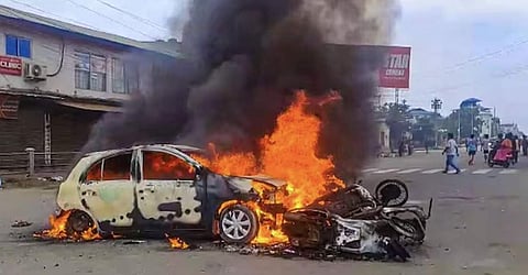 File photo of Manipur violence | (Pic: PTI)