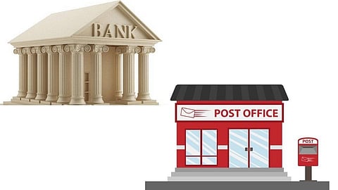 bank and post office