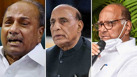 AK Antony Rajnath Singh and Sharad Pawar