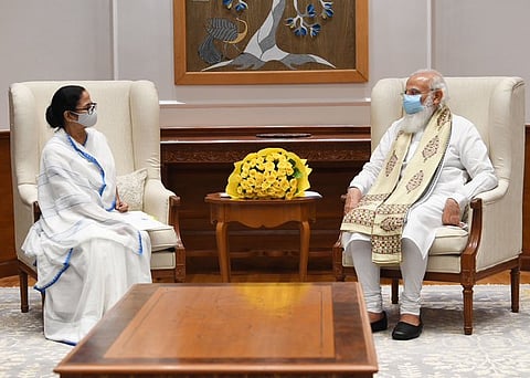 ममता बॅनर्जींनी दिल्लीत घेतली PM मोदींची भेट; म्हणाल्या...
