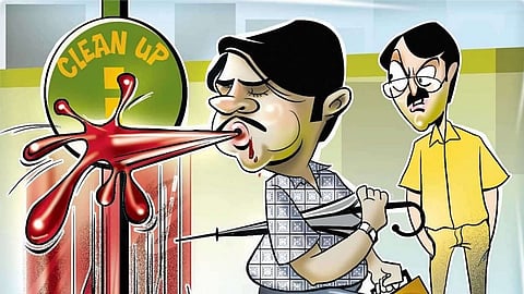 spitting