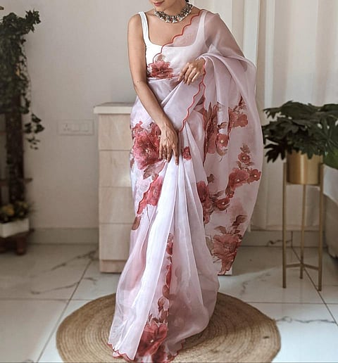 organza saree