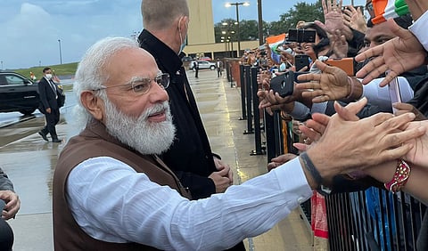 वॉशिंग्टनमध्ये मोदींचे जंगी स्वागत; पावसात थांबले भारतीय अमेरिकन
