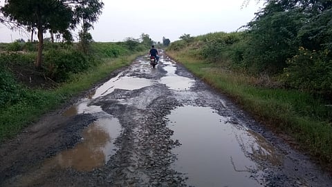 रस्त्याची चाळण