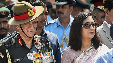 Gen Bipin rawat and madhulika rawat