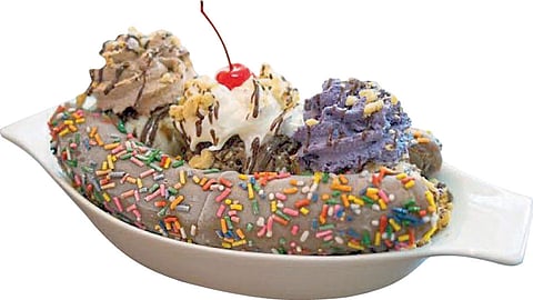 banana split sundae