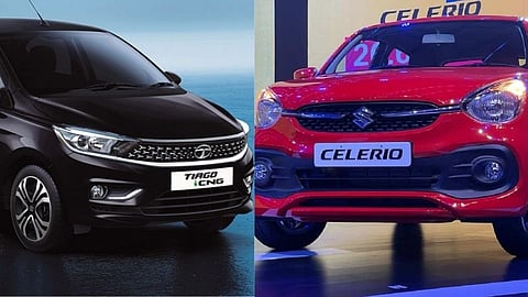 Tata Tiago CNG vs Maruti Celerio CNG car variant