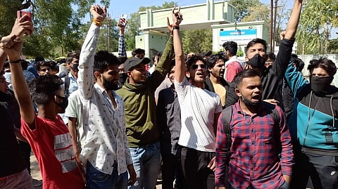 Student Protest Against Offline Exam