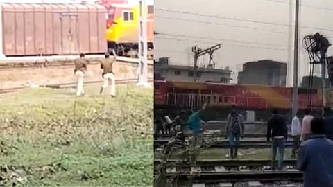 VIDEO : बिहारमध्ये रेल्वे भरतीत राडा, वातावरण तापल्याने पोलिसांचा गोळीबार