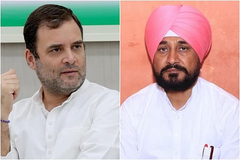Rahul Gandhi and Charanjit Singh Channi