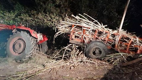 Sugarcane tractor overturns crushing sister to death