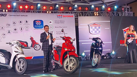 okinawa okhi 90 electric scooter launched in india-claims up to 160 km range on sports mode