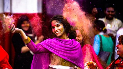 Holi celebration with Partner