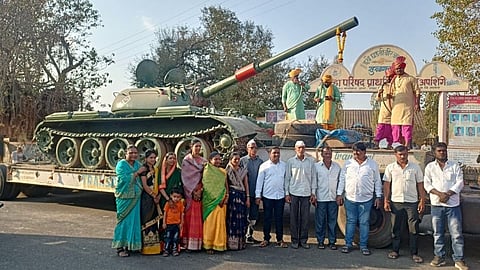 Military Apshinge village gets Russian made tank!