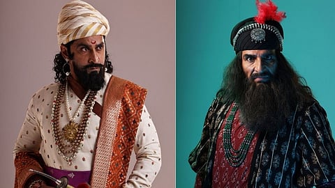 'Sher Shivraj' Marathi Movie- Chinmay mandlekar as chatrapti shivaji maharaj and Mukesh Rishi as Afjal Khan