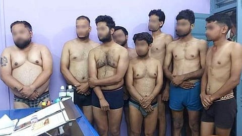 Police made journalists stand half-naked