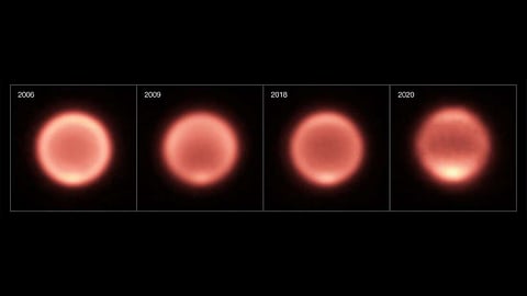 Evolution of Neptune's tempreture over the last decades