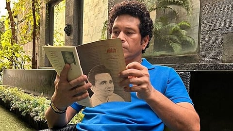Sachin Tendulkar reading