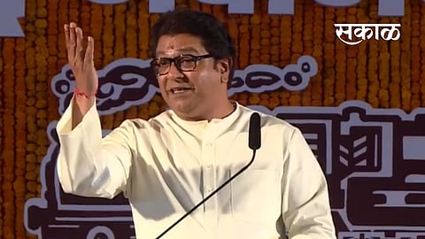 Raj Thackeray imitates Ajit Pawar at MNS Gudi Padawa Melawa criticizes Mahavikas Aghadi government