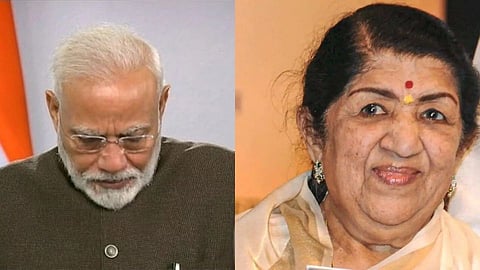 PM Narendra Modi and Lata Mangeshkar