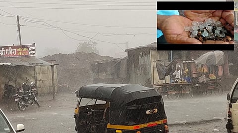 Rain And Hailstorm In Hingoli