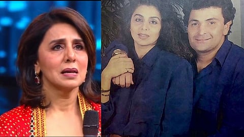 Actress Neetu Kapoor Cried on dance diwane stage,remembering Rishi Kapoor on his 2nd death anniversary