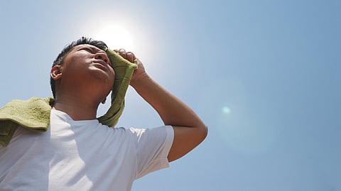 sweating because of rising temperature