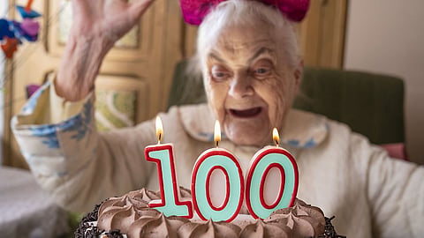 100 years old lady