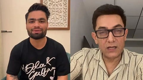 aamir khan rinku singh batting fan video ipl 2022