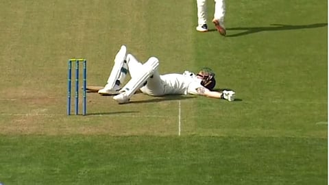 Marnus Labuschagne floors Ben Stokes with short ball in County Championship clash