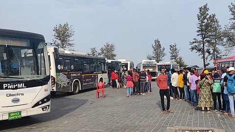 Electric bus lack of charging citizens on Sinhagad pune