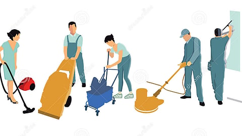 cleaning work