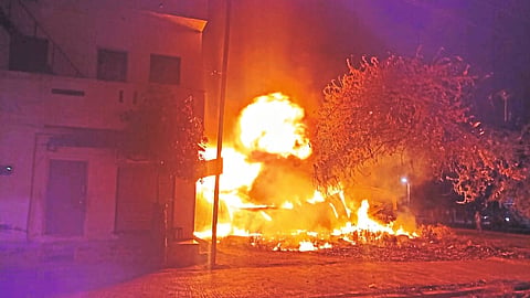Scrap shop fire